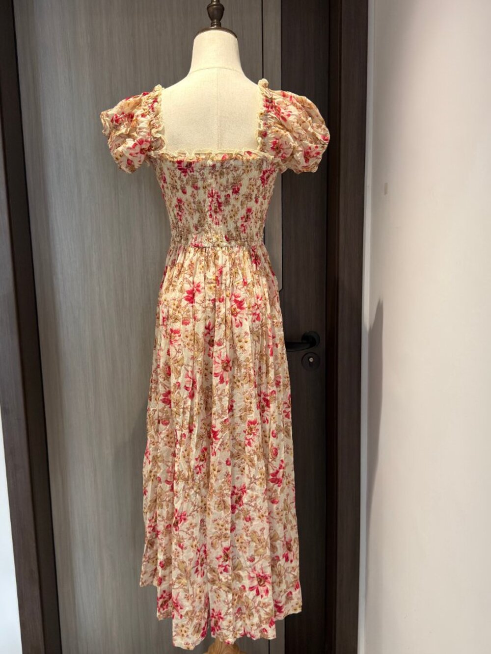 Doen Stanza lace-trimmed floral-print organic cotton-voile midi dress - Picture 4 of 10